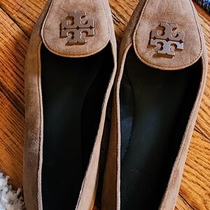 Tory Burch Brown Suede Loafers